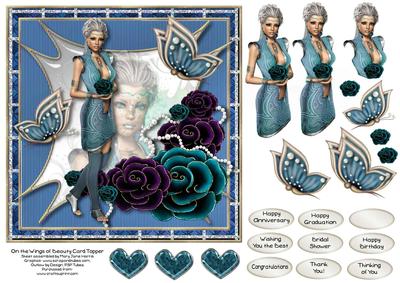 On the Wings of Beauty Card Topper 1