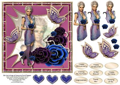 On the Wings of Beauty Card Topper 2