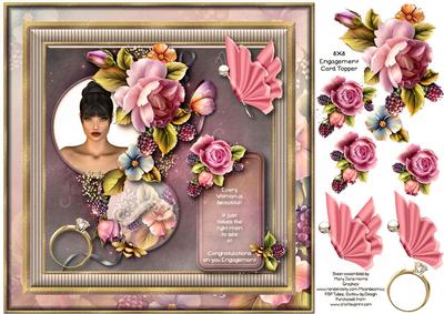 8x8 Engagement Card Topper