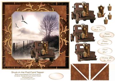 Stuck in the Mud Card Topper