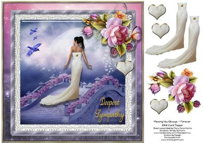 8x8 Missing You Always & Forever Sympathy Card Topper