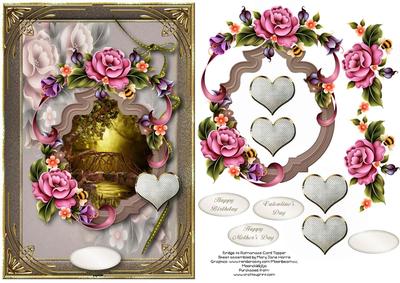 Bridge to Romance Card Topper 1