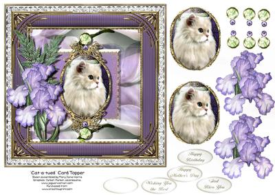 Cat-a-tude Card Topper 1