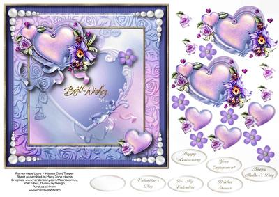 Romantique Love & Kisses Card Topper