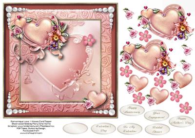 Romantique Love & Kisses Card Topper 3