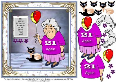 The Secret to Staying Young Card Topper