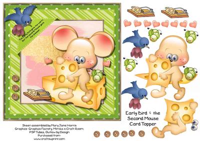 Early Bird & the Second Mouse Card Topper