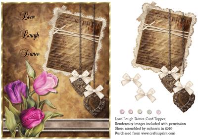 Love Laugh Dance Card Topper