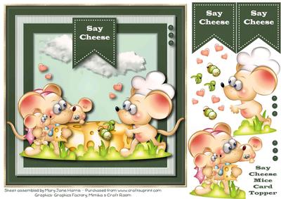 Say Cheese Mice Card Topper