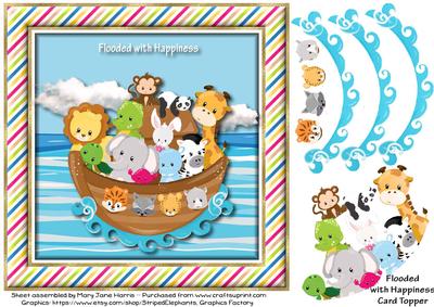 Noah Flooded with Happiness Card Topper