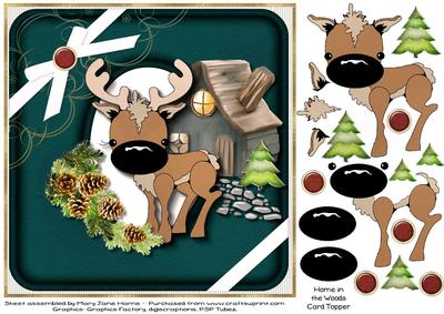 Home in the Woods Card Topper