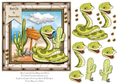 Watch Out for Ssssss-snakes Card Topper