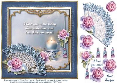 I Love You More -  Card Topper