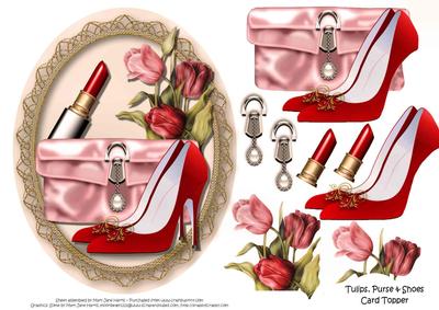Tulips, Purse & Shoes Card Topper 2