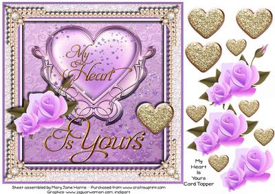 My Heart is Yours Card Topper 2