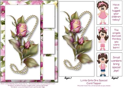 Little Girls Are Special Card Topper