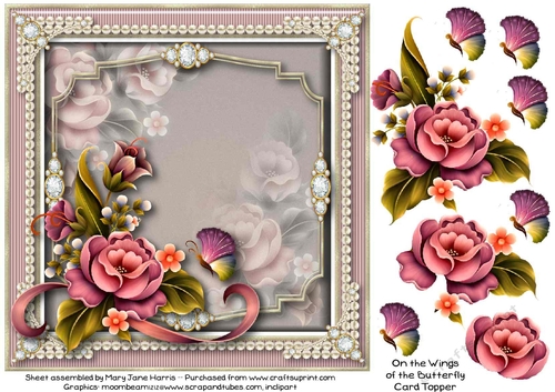 On the Wings of the Butterfly Card Topper