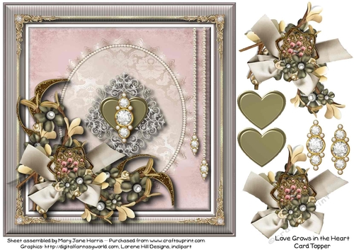 Love Grows in the Heart Card Topper 2