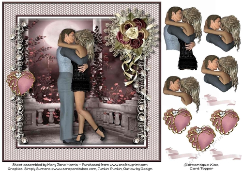 Romantique Kiss Card Topper