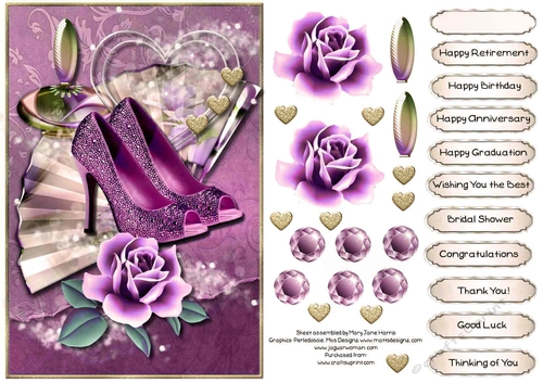 Crystal Shoes Card Topper 1