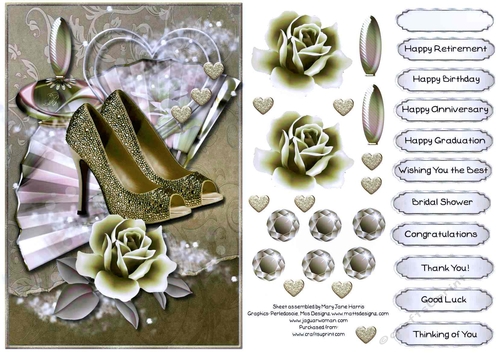 Crystal Shoes Card Topper 2