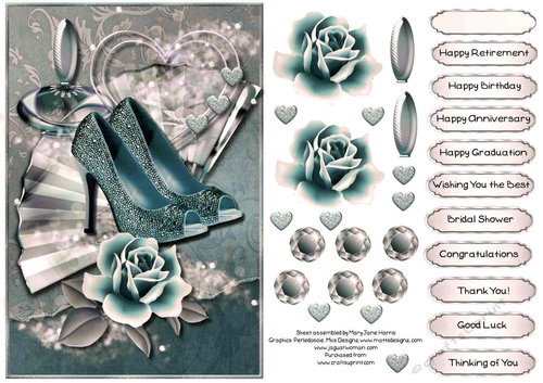 Crystal Shoes Card Topper 3