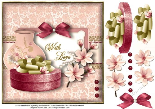 Apple Blossoms With Love Card Topper