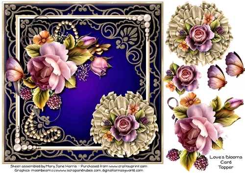 Loves Blooms Card Topper