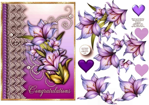 Congratulations Lilies Card Topper
