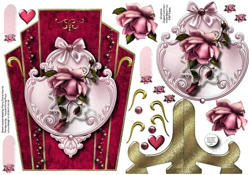 Crimson Chic Card Topper
