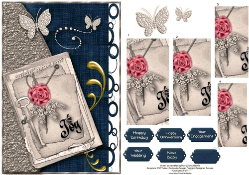 Delicious In Denim Card Topper 1