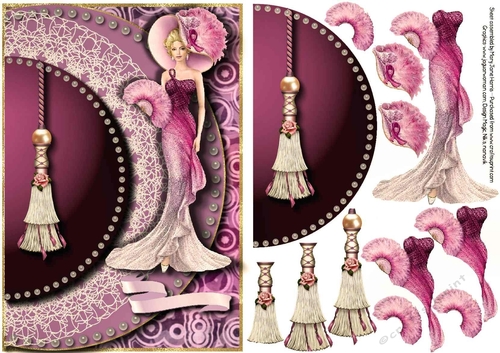 Sensational Victorian Lady Card Topper 1