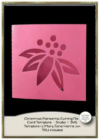 Christmas Poinsettia Card Template