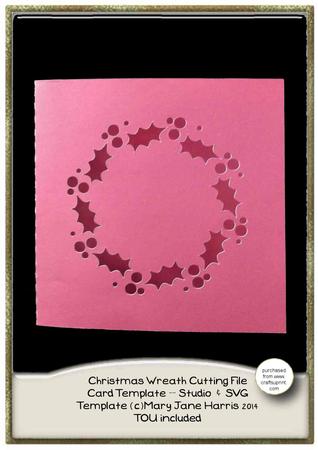 Christmas Wreath Card Template
