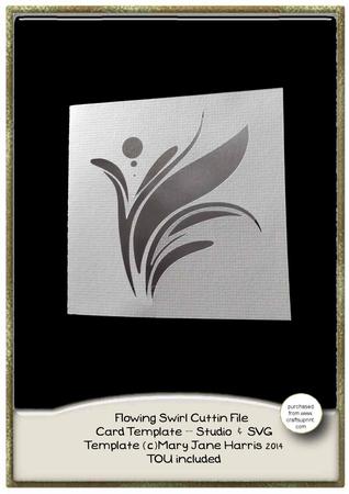 Flowing Swirl Card Template