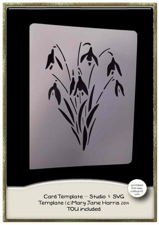 Snow Drops Card Cutting File