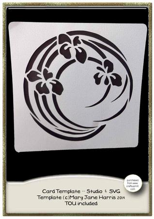 Iris Swirl Card Template