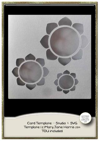 Three Flowers Card Template