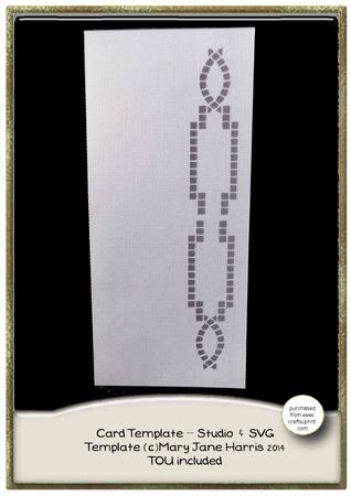 Dl Crossed Squares Card Cutting File