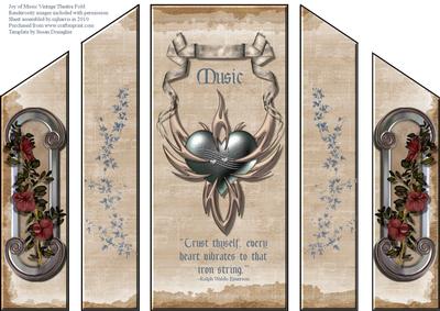 Joy of Music Vintage Theatre Fold Card
