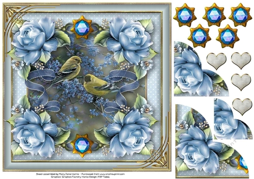 Gold Finch Corner Stacker Card Topper 1