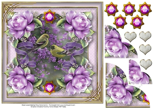 Gold Finch Corner Stacker Card Topper 2