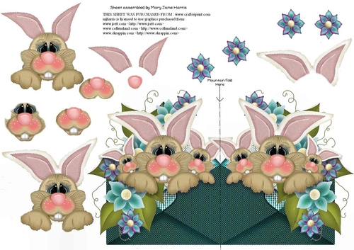 Envelope Full of Bunnies Quick Card 2