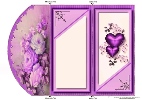 Vintage Roses Tri-Fold Quick Card