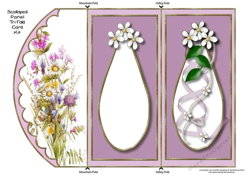 Wild Flowers Tri-Fold Quick Card