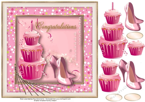 Congratulations Decadence Card Topper 1