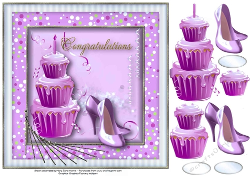 Congratulations Decadence Card Topper 2