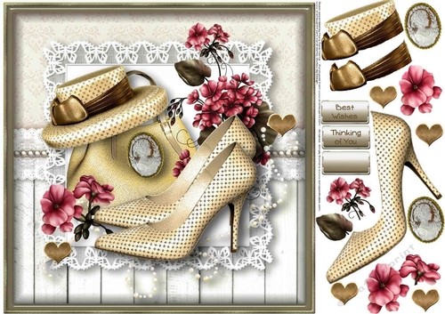 Pretty Lady 2 Card Topper 