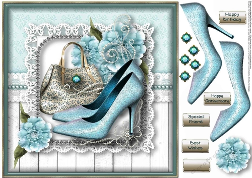 Pretty Lady Card Topper 1