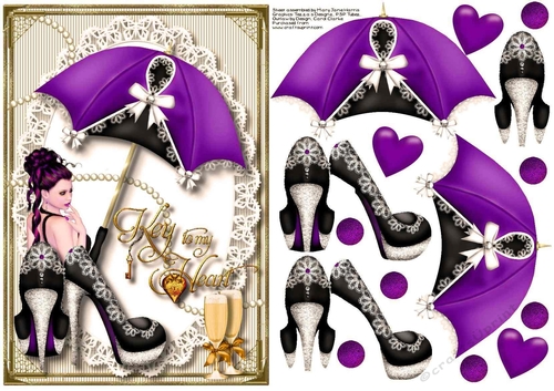 You Have the Key to My Heart Card Topper